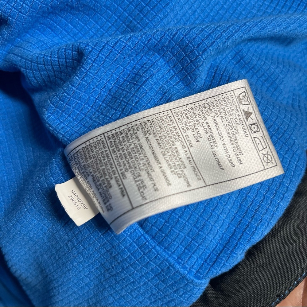 Vintage Nike Black Puffer Jacket Black Cropped Motorcycle Style Blue Stitching - Picture 11 of 13